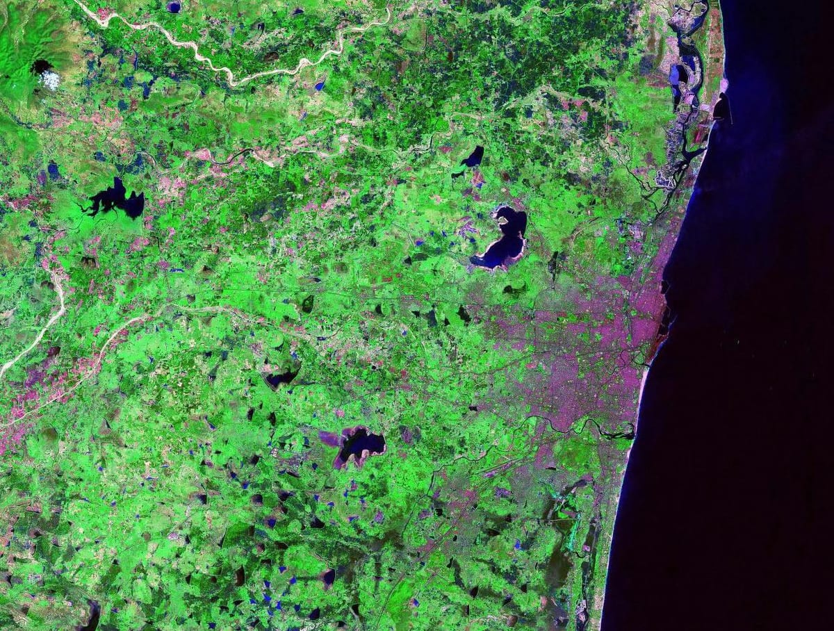 mapa de satélite de Chennai