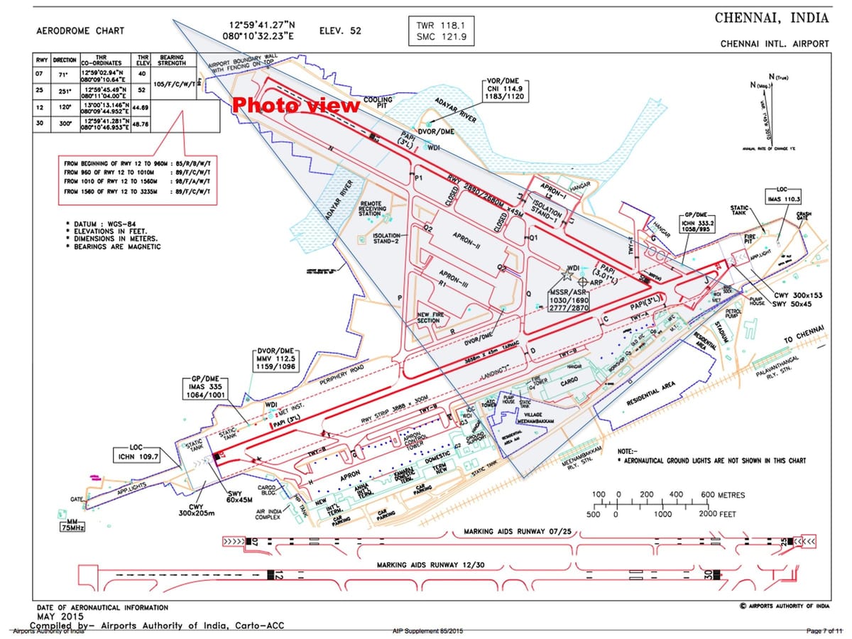 Aeroporto internacional de Chennai mapa
